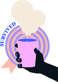 zuzagadomska coffee monday mondaycoffee survivedanothermonday Sticker