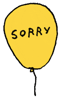 Sorry Sticker Sticker by Adam J. Kurtz