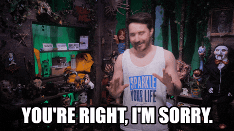 Sorry Comedy GIF by Dead Meat James