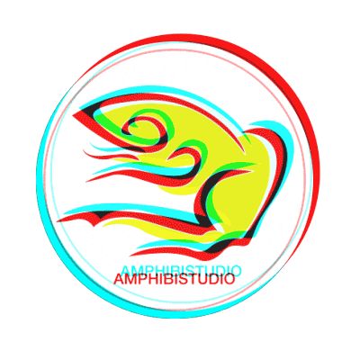 Amphibi_Studio giphyupload logo sticker glitch Sticker