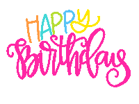 Happy Birthday Sticker by All She Wrote Notes