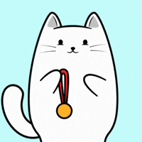 Proud White Cat GIF by MESA My Emotional Support Animal