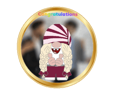 Congratulations Gnome Sticker