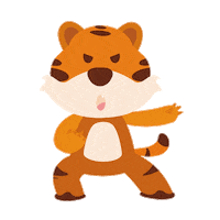 Kung Fu Tiger Sticker by Lingoace Indonesia