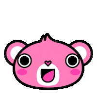 bearbieparty pink jump bear gaybear Sticker