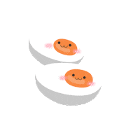 Eggs Japanese Food Sticker by Ramen Danbo