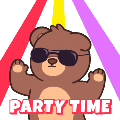Teddy Bear Dancing Sticker by BEARISH