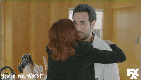 aya cash hug GIF by You're The Worst 