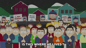 crowd signs GIF by South Park 