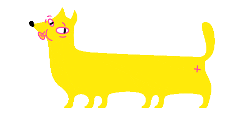 happy dog Sticker by lula dmitrieva