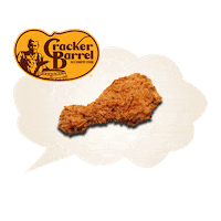 Hungry Fried Chicken Sticker by Cracker Barrel