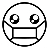 masksandtotes smile blue face orange GIF