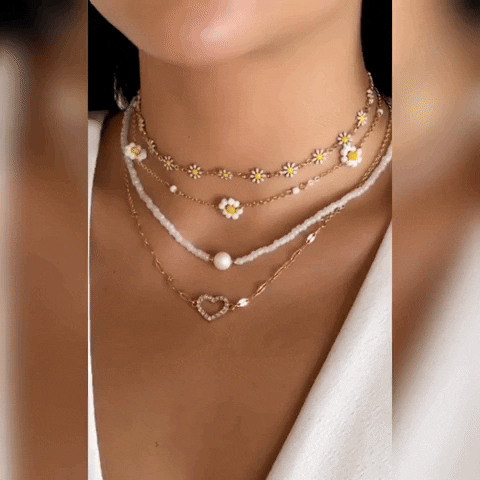 GIF Conjunto de colares feminino