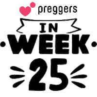 Pregnancy 25 Weeks Sticker by Preggers