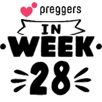 28 Weeks Pregnancy Sticker by Preggers