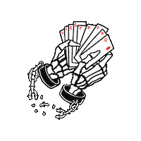 Skeleton Cards Sticker by Christy Senay