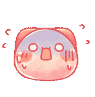 TONESHIEEE pink shocked neko mochi Sticker