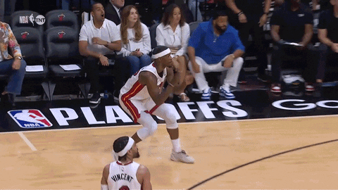 Nba Playoffs Finger Guns GIF by Miami HEAT