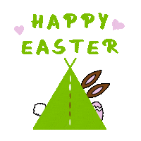 Happy Bunny Sticker by Reiseausschnitte