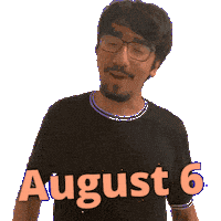 August 6 Sticker
