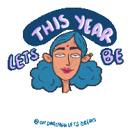 Happy New Year Girl Sticker