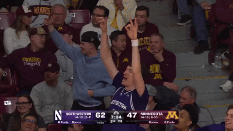 College Basketball Teammates GIF by Northwestern Athletics