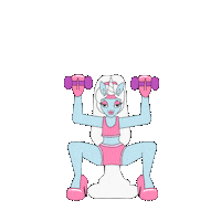 Fitness Gym Sticker by Glow The Unicorn
