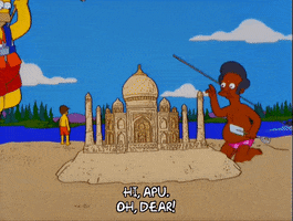parasailing homer simpson GIF