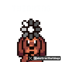 Pondering Let Me Think Sticker by HotDogs