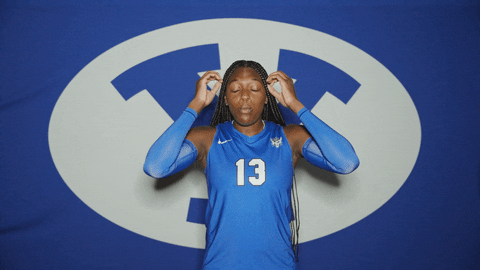 Volleyball Mind Blown GIF by BYU Cougars
