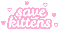 Kitten Hearts Sticker by Foster Bubbies
