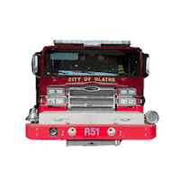 Firefighter Fire Truck Sticker by OlatheFire
