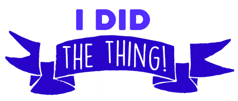 I Did It Hooray GIF by Gritty Knits