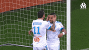 celebration hug GIF by Olympique de Marseille