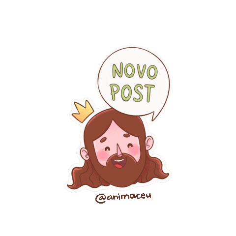 Maiilustra giphyupload jesus animaceu Sticker