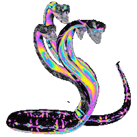 Pink Slither Sticker by Dinaaaaaah