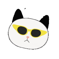 yorgita cat cool summer pink Sticker