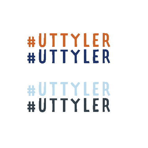 College Orange Sticker by UT Tyler