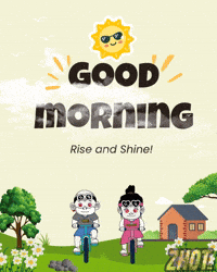 Sunrise Gif Gm Birds GIF by Zhotcita