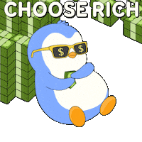 Make It Rain Money Sticker by Pudgy Penguins