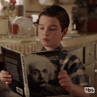 Reading Head Shake GIF by TBS Network