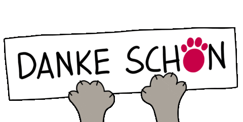 Danke Schön Thank You Sticker by Kleintierpraxis DOCPOX