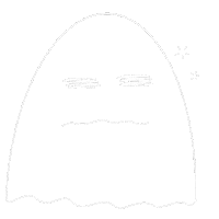 Oordinaery sad sticker ghost sleepy Sticker