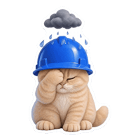 Sad Cat Sticker by Basecat