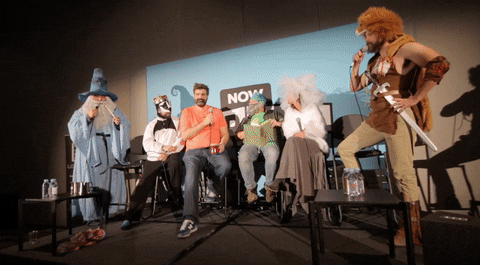 hello from the magic tavern GIF by Now Hear This podcast Festival