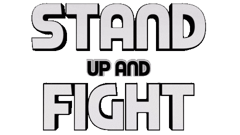 Stand Up And Fight Free Palestine Sticker by OpticalArtInc.