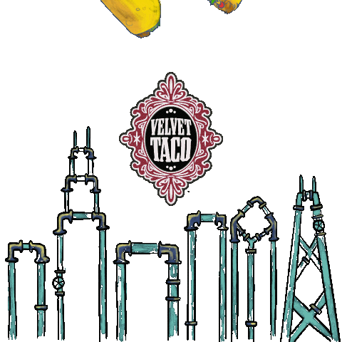 Chicago Taco Sticker by VelvetTaco