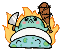 Flame Violence Sticker by angy frog