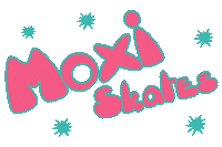 Pink Vintage Sticker by Moxi Roller Skates