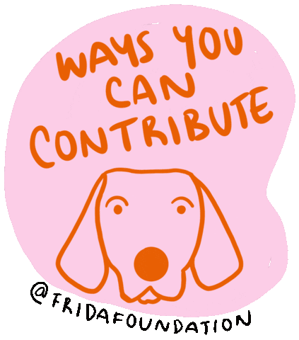 fridafoundation giphyupload dog donation fridafoundation Sticker